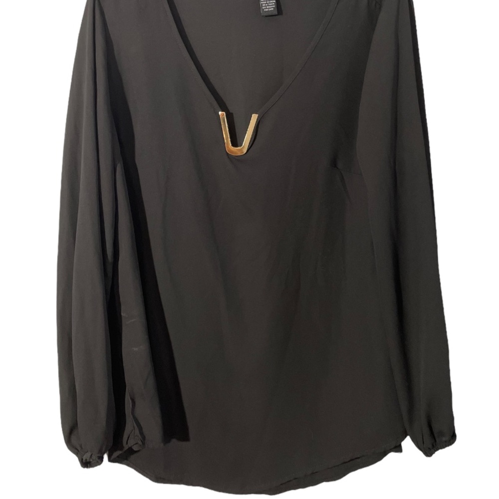 Rue 21 Black long sleeve blouse size XL